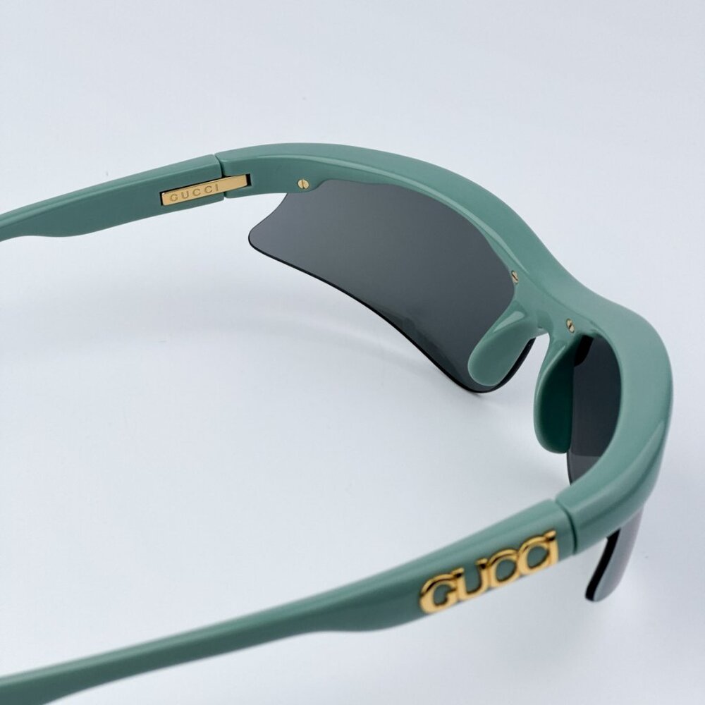 Gucci Women BRAND NEW Sunglasses Green Silver Mirror Mask GG1774S 005 - Picture 8 of 11